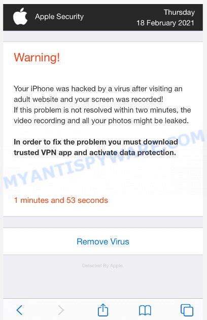 Device infected/hacked after visiting an adult website POP